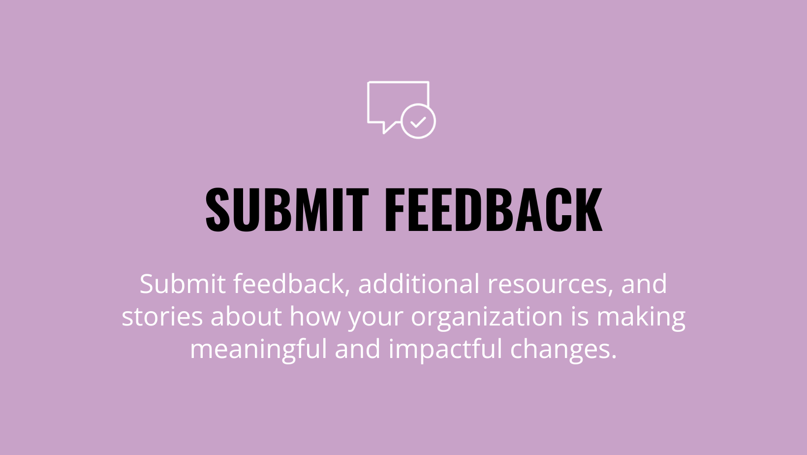 Submit Feedback